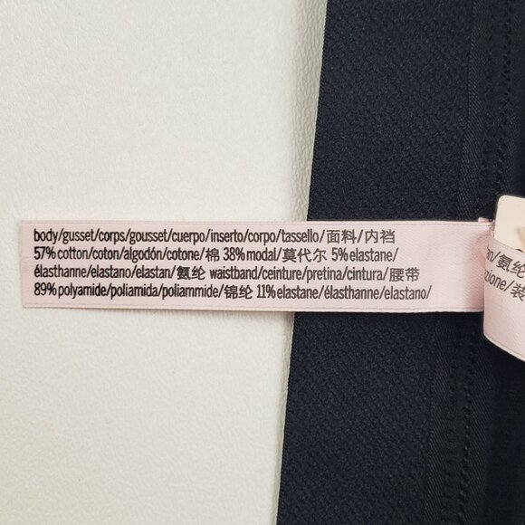 Victoria's Secret Shine Patch Thong Panty Women's Large Black Rhinestone VS Logo - Picture 7 of 16